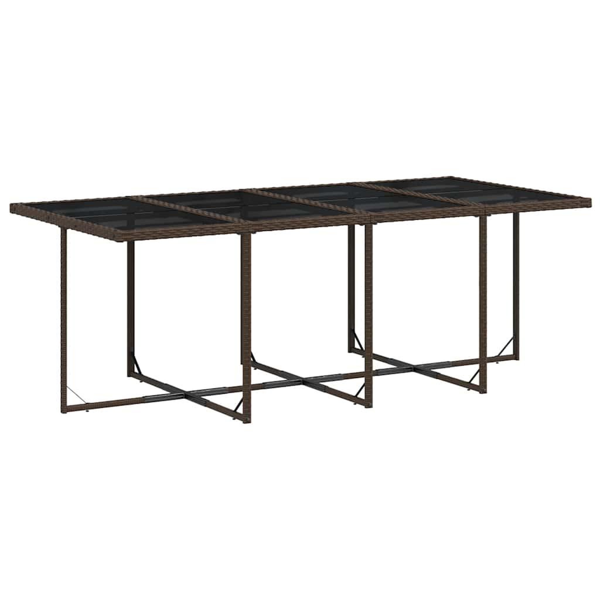 Voir la diapositive 4 : VIDAXL Ensemble a manger de jardin avec coussins 13 pcs marron rotin