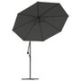 Voir la diapositive 5 : VIDAXL Parasol de jardin en porte-a-faux et lumieres LED mat en acier