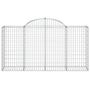 Voir la diapositive 4 : VIDAXL Paniers a gabions arques 15 pcs 200x50x100/120 cm fer galvanise