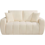 Habitat et Jardin Canapé droit en tissu style bubble  Léonie  - 3 places - Beige