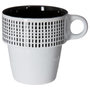 Voir la diapositive 4 : SECRET DE GOURMET Lot de 6 Mugs sur Rack  Ethnik  26cl Noir & Blanc