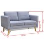 Voir la diapositive 6 : VIDAXL Ensemble de canapes a 2 places et a 3 places Tissu Gris clair