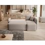 Voir la diapositive 4 : BEST MOBILIER Suzie - canapé d'angle droit 4 places convertible avec coffre en velours