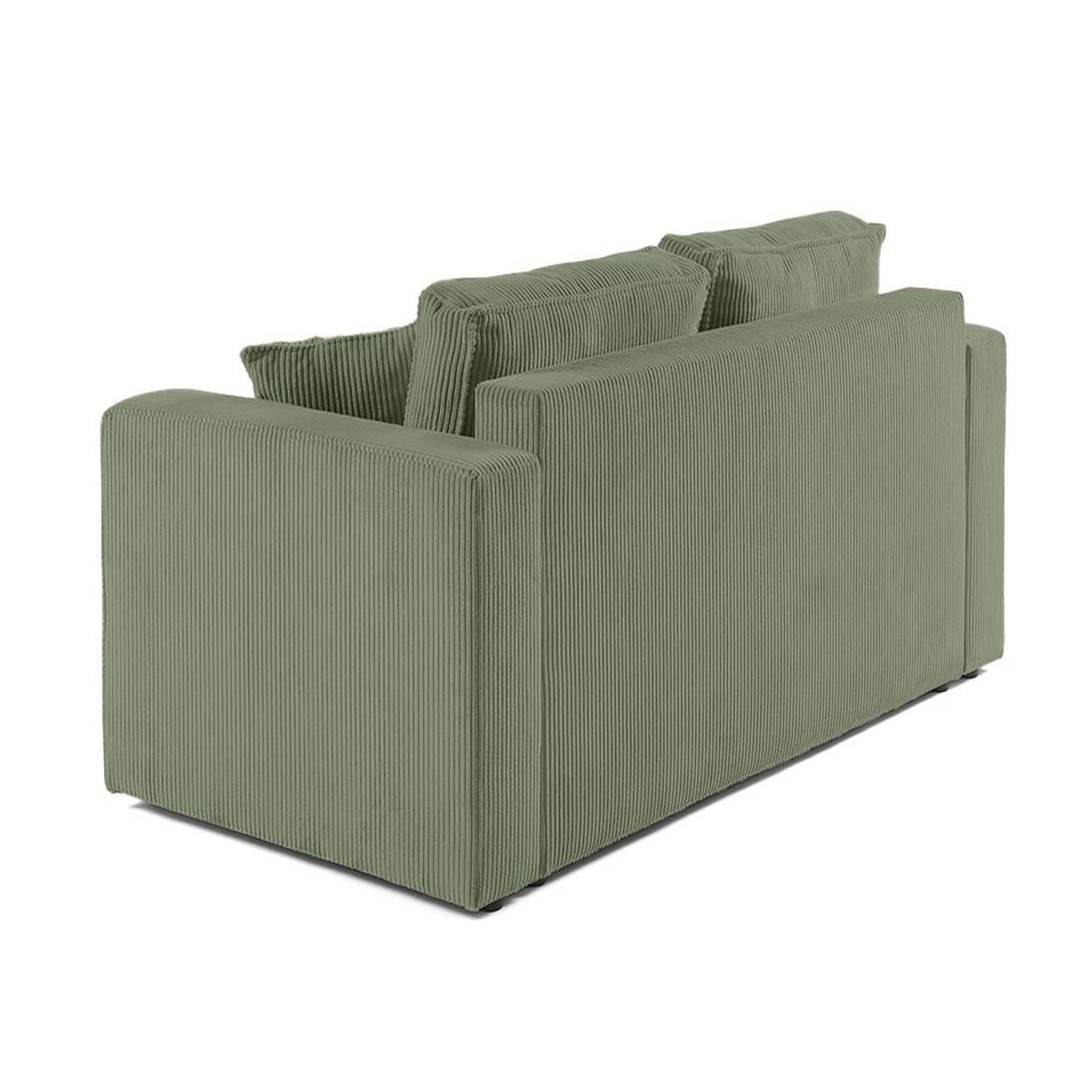 Voir la diapositive 6 : BEST MOBILIER Topaze - canapé droit 2 places - en velours côtelé