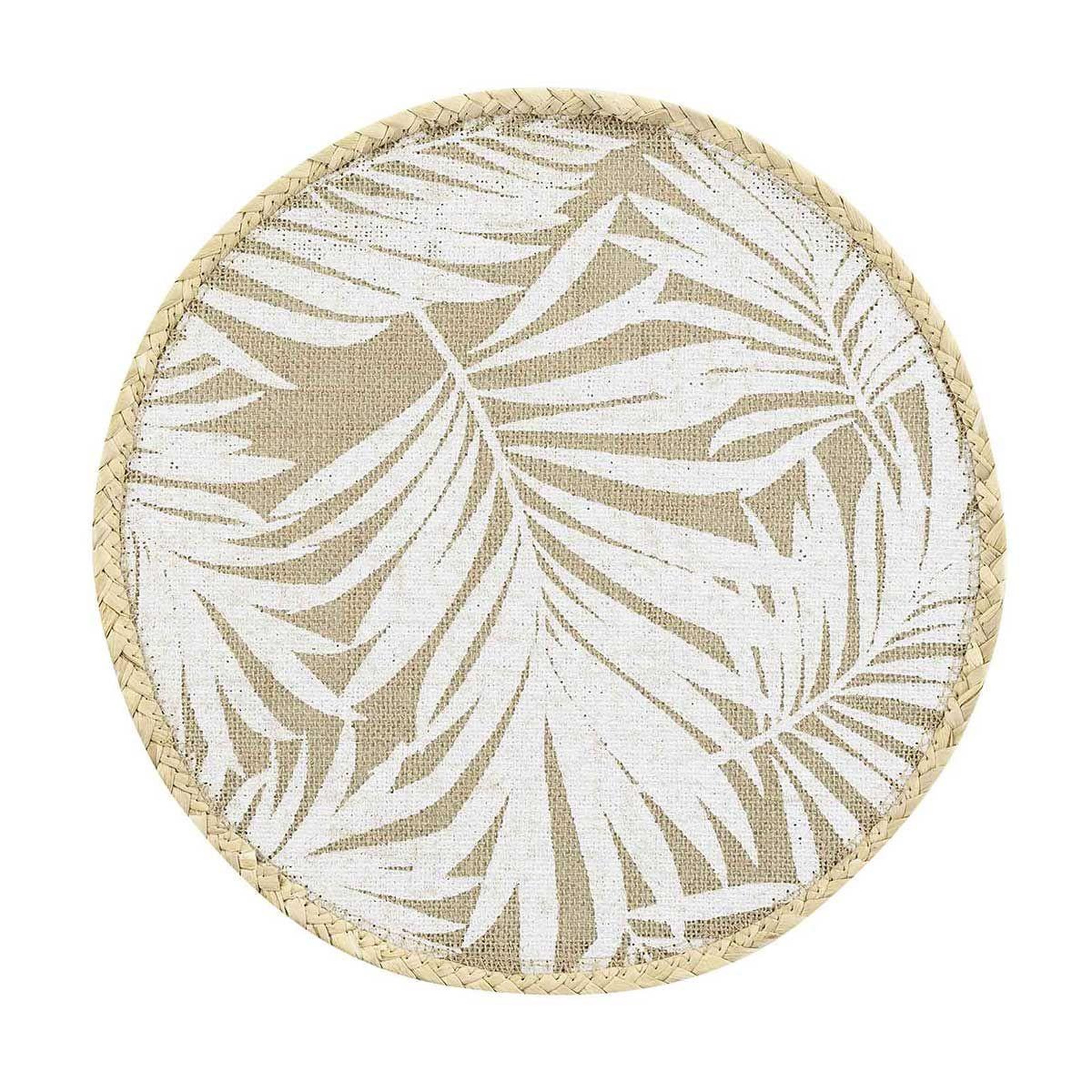 Douceur d'Intérieur Set de Table Rond en Jute  Palam  38cm Naturel