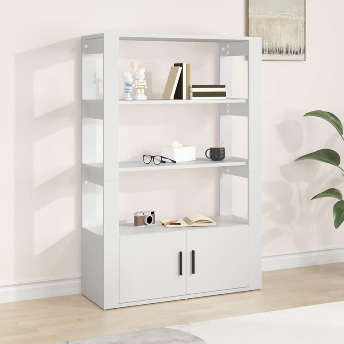 VIDAXL Buffet Blanc 80x30x119,5 cm Bois d'ingenierie