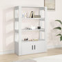 Voir la diapositive 1 : VIDAXL Buffet Blanc 80x30x119,5 cm Bois d'ingenierie