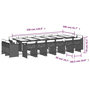 Voir la diapositive 6 : VIDAXL Ensemble a manger de jardin 17 pcs et coussins resine tressee