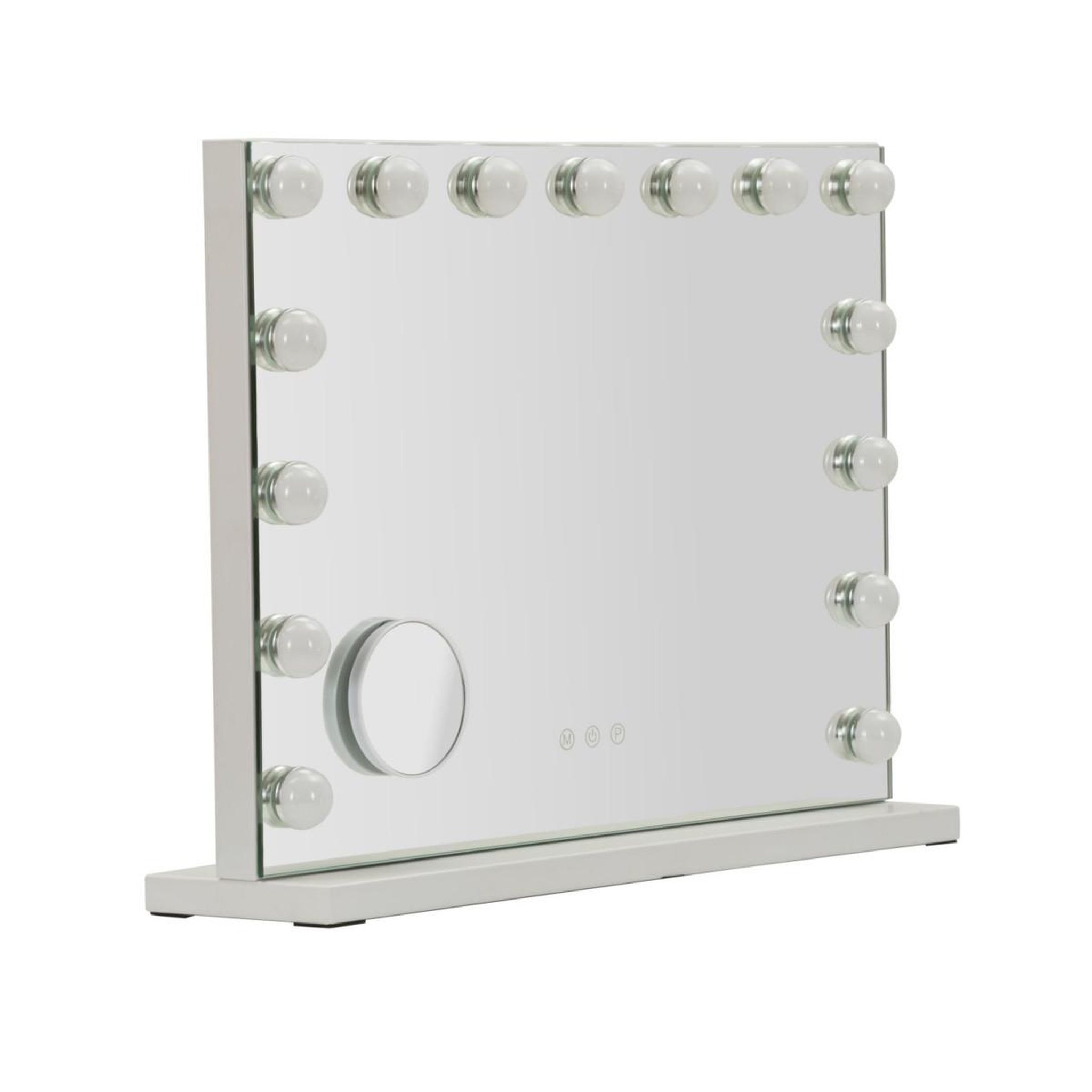 Paris Prix Miroir avec LED  Hollywood  55cm Blanc