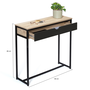 Voir la diapositive 6 : ID MARKET Console 1 tiroir noir BOSTON design industriel