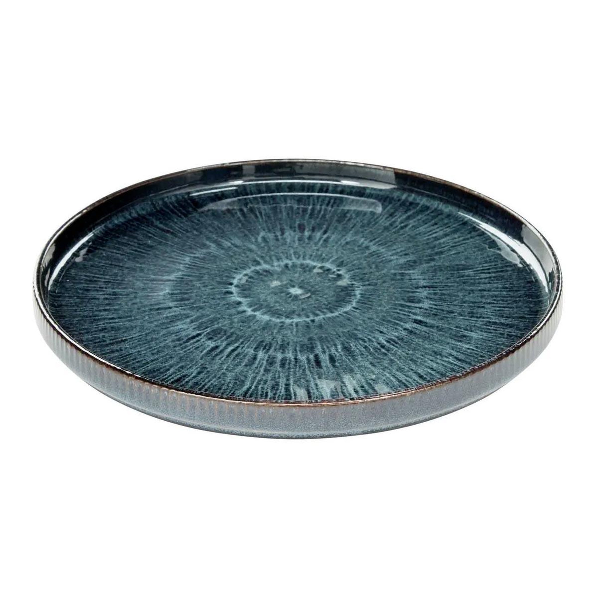 Voir la diapositive 2 : SECRET DE GOURMET Lot de 6 Assiettes à Dessert  Eva  21cm Bleu