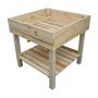 Voir la diapositive 3 : GARDENSTAR Carré potager bois sur pieds 80x80x80cm