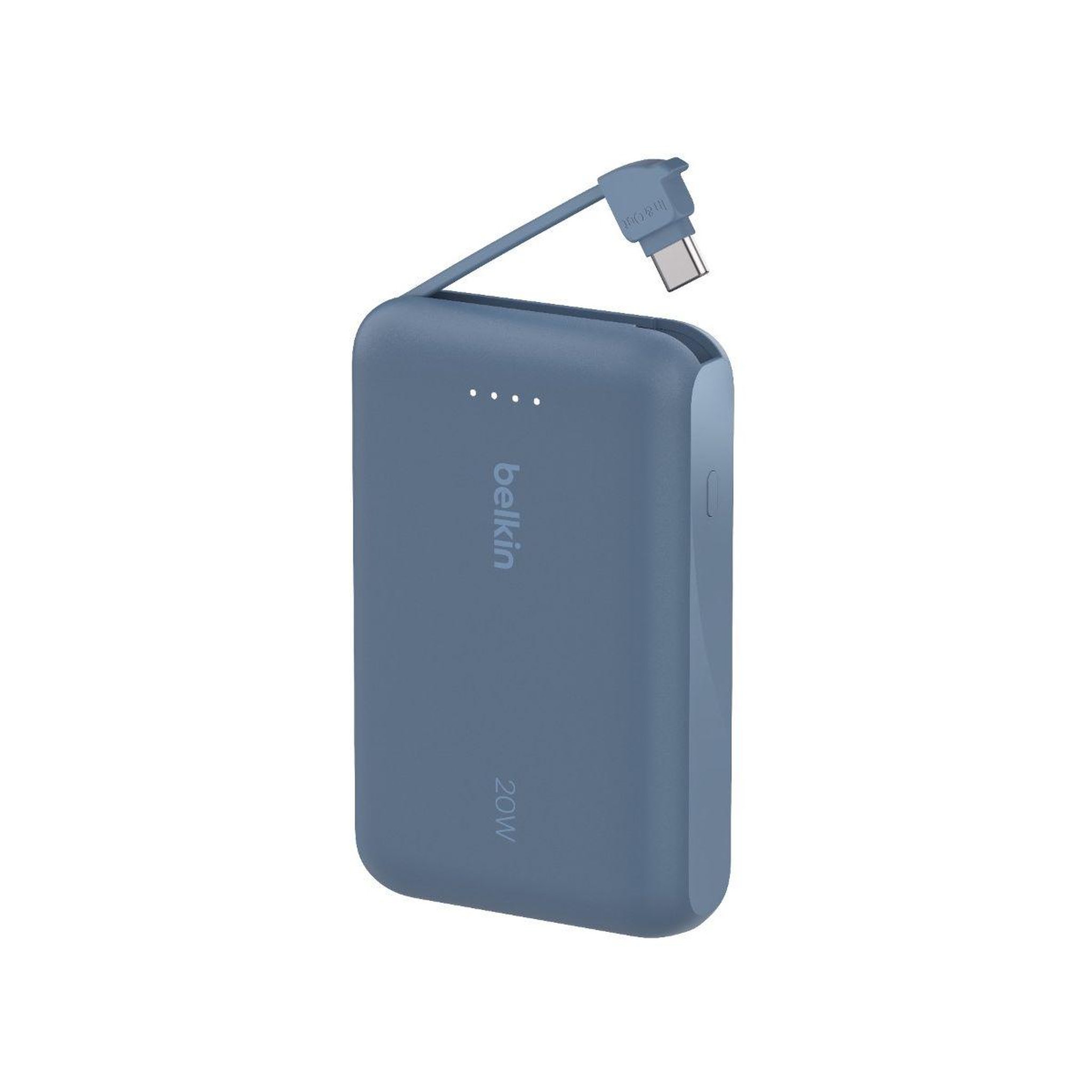 Belkin Batterie externe 10000 mah avec cable usb-c intégre bleu