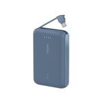Belkin Batterie externe 10000 mAh avec cable USB-C intégre bleu