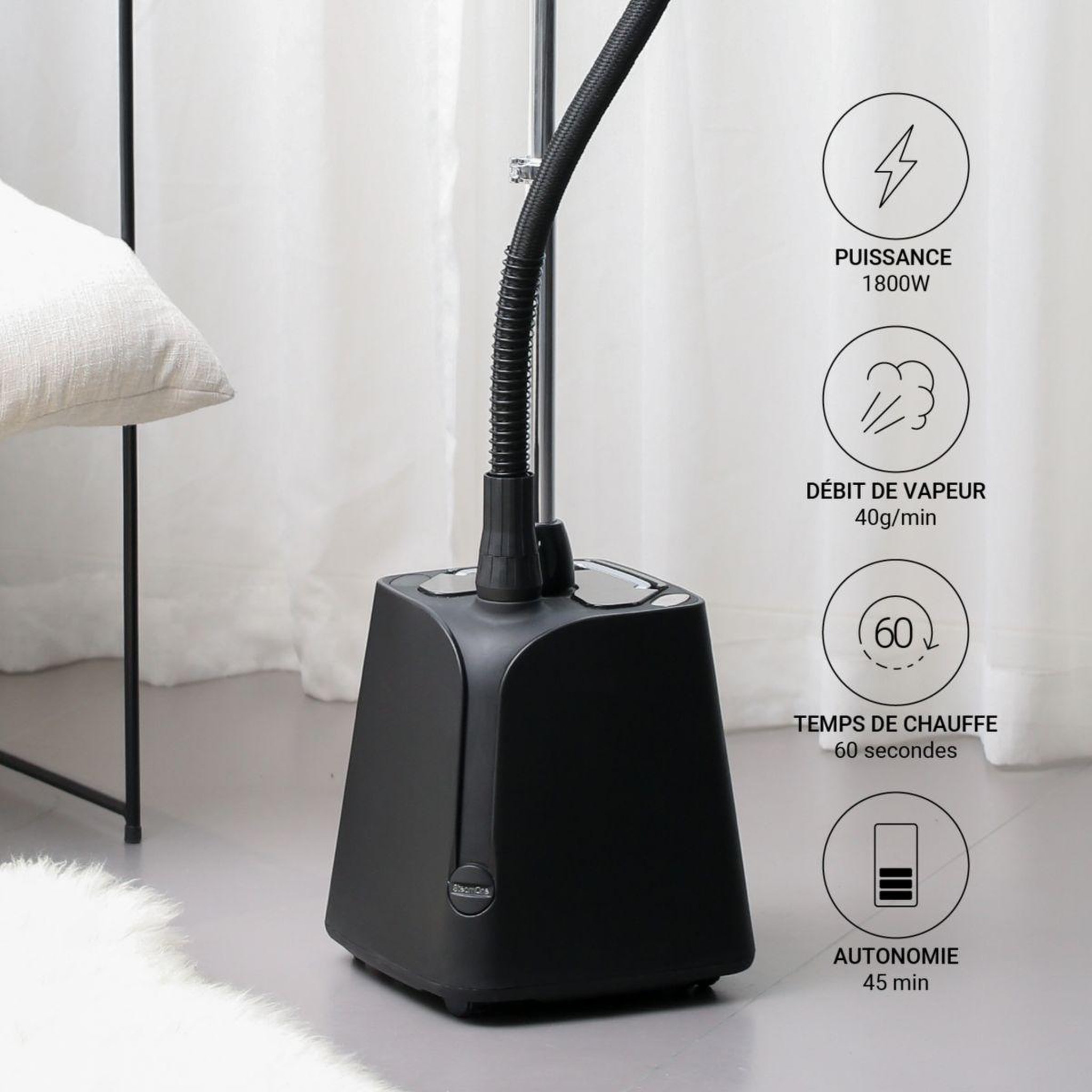 Voir la diapositive 4 : Steamone Défroisseur vapeur H18B
