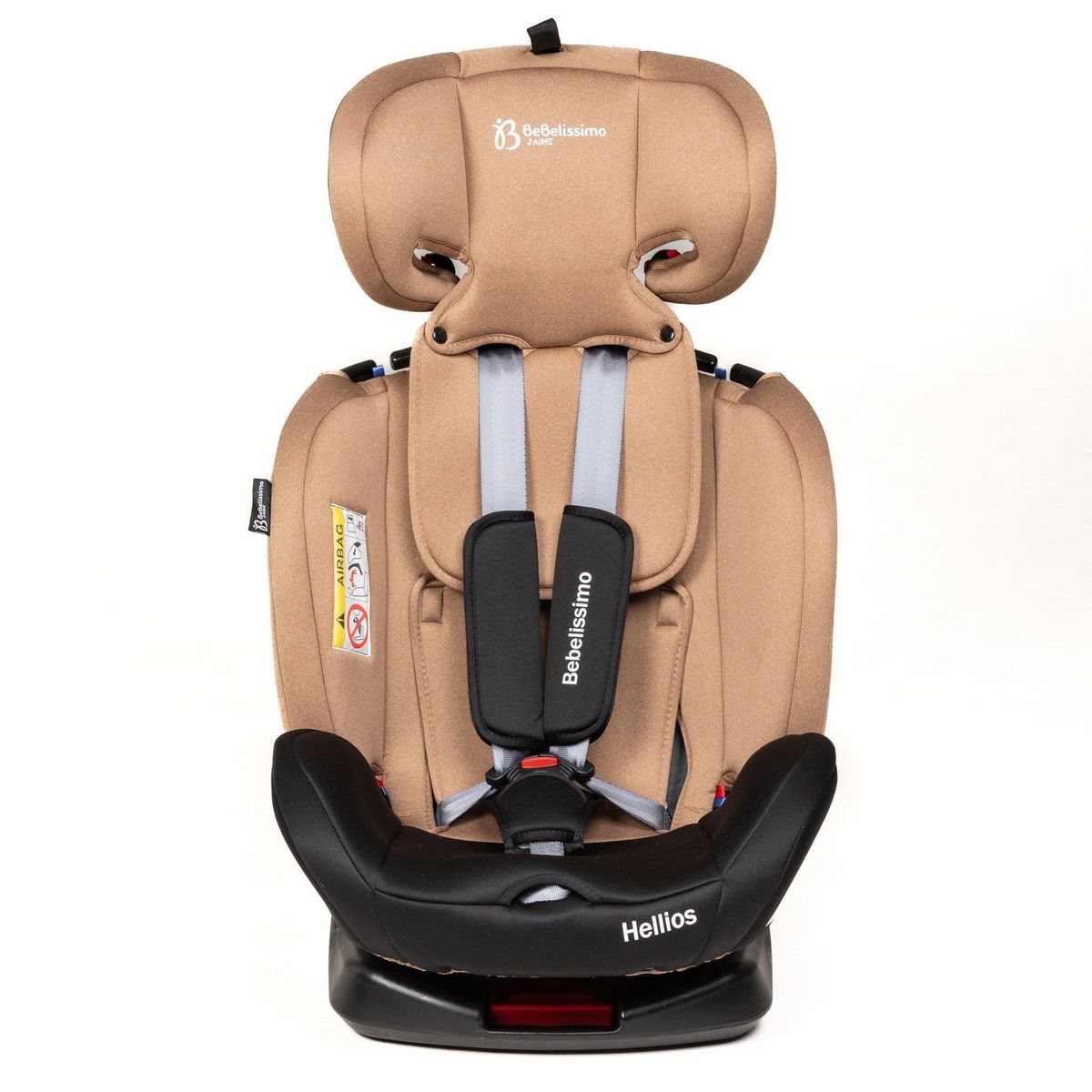 BEBELISSIMO BEBELISSIMO  - Siège auto Isofix - pivotant 360 ° - groupe 0+/1/2/3 - (0-36kg) - Hellios - beige / noir