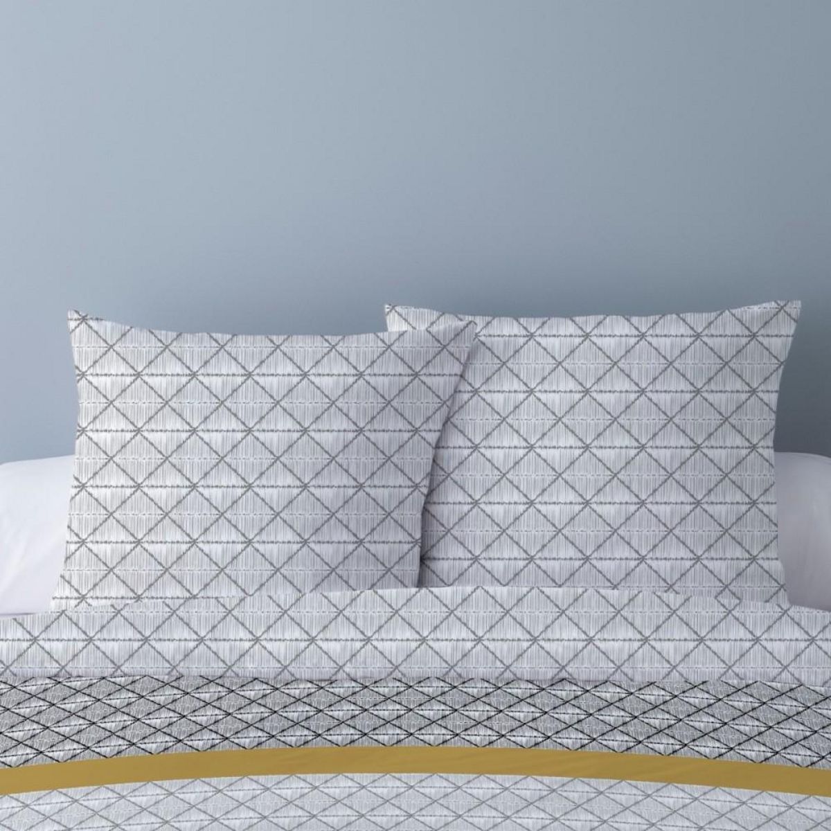 Dourev Housse de couette 240x220 SANTORINI + 2 taies 100% coton