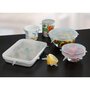 Voir la diapositive 4 : Wenko 6 Couvres-pots extensibles en silicone Stretch - Blanc