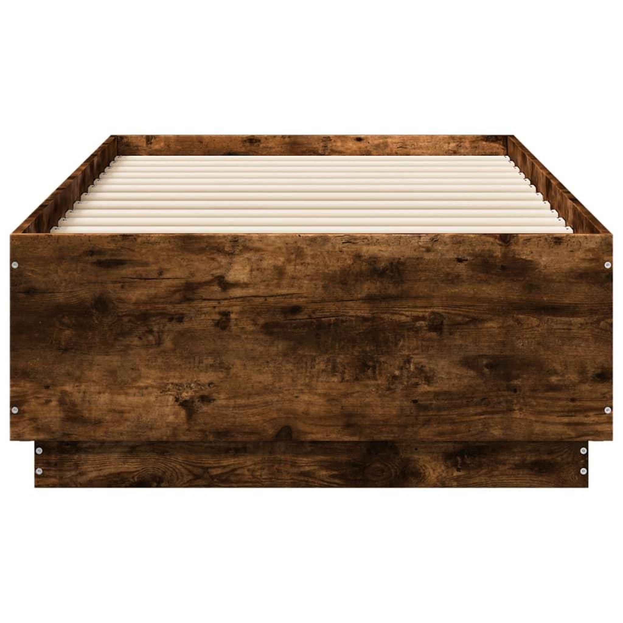 Voir la diapositive 4 : VIDAXL Cadre de lit sans matelas chene fume 90x190 cm