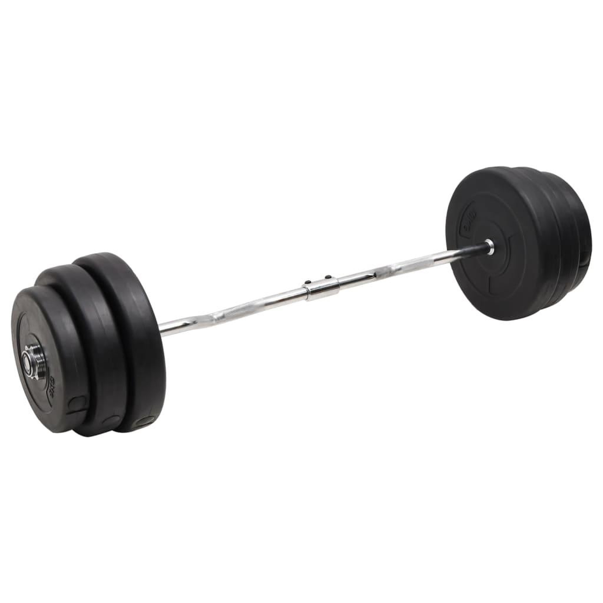 VIDAXL Barre d'halteres ondulee avec plaques 90 kg