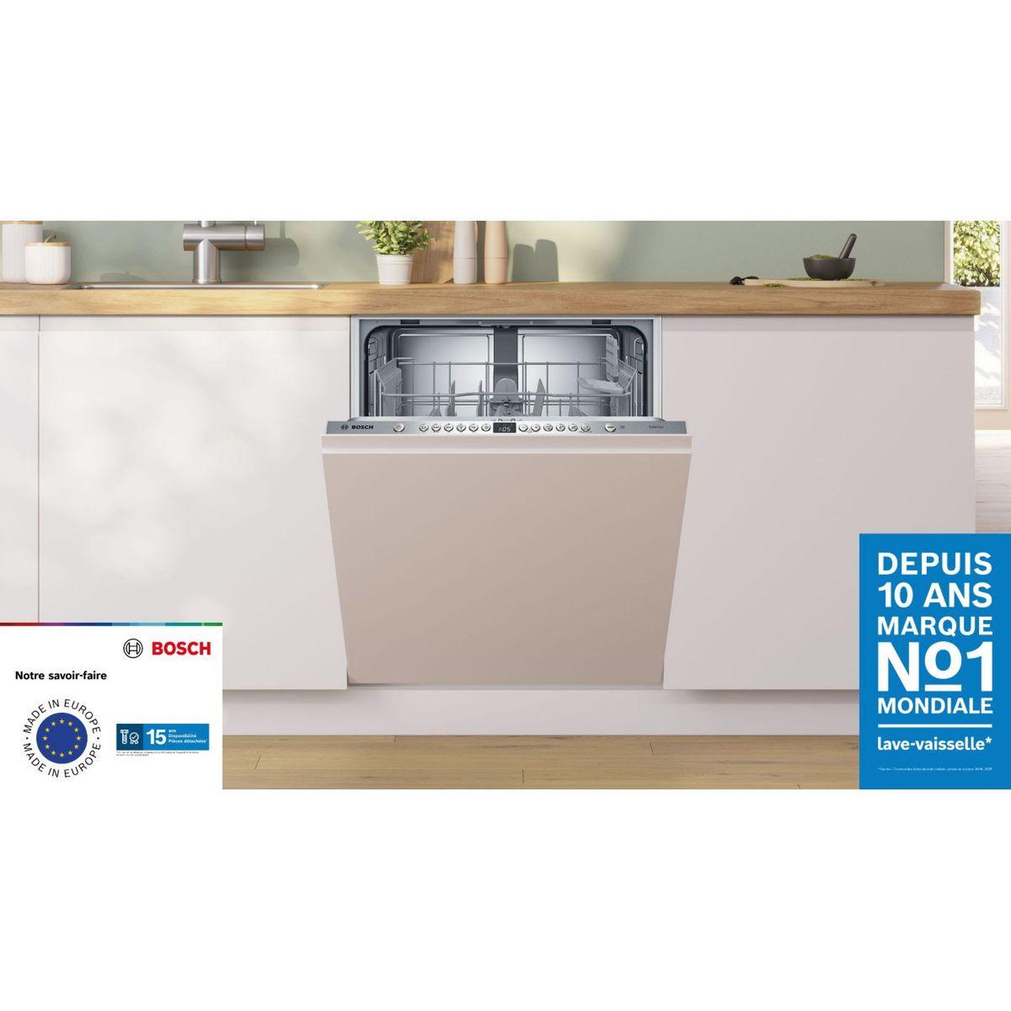Voir la diapositive 2 : BOSCH Lave vaisselle encastrable smv26ax01f série 2, variospeed plus
