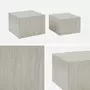 SWEEEK Lot de 2 tables basses carrées effet marbre - PAROS L 58 x l 58 x H 40cm / L 50 x l 50 x H 33cm