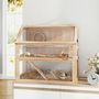 Voir la diapositive 2 : PAWHUT Cage rongeur hamster en bois dim.80x50x76cm 3 niveaux rampes roue bascule cabane