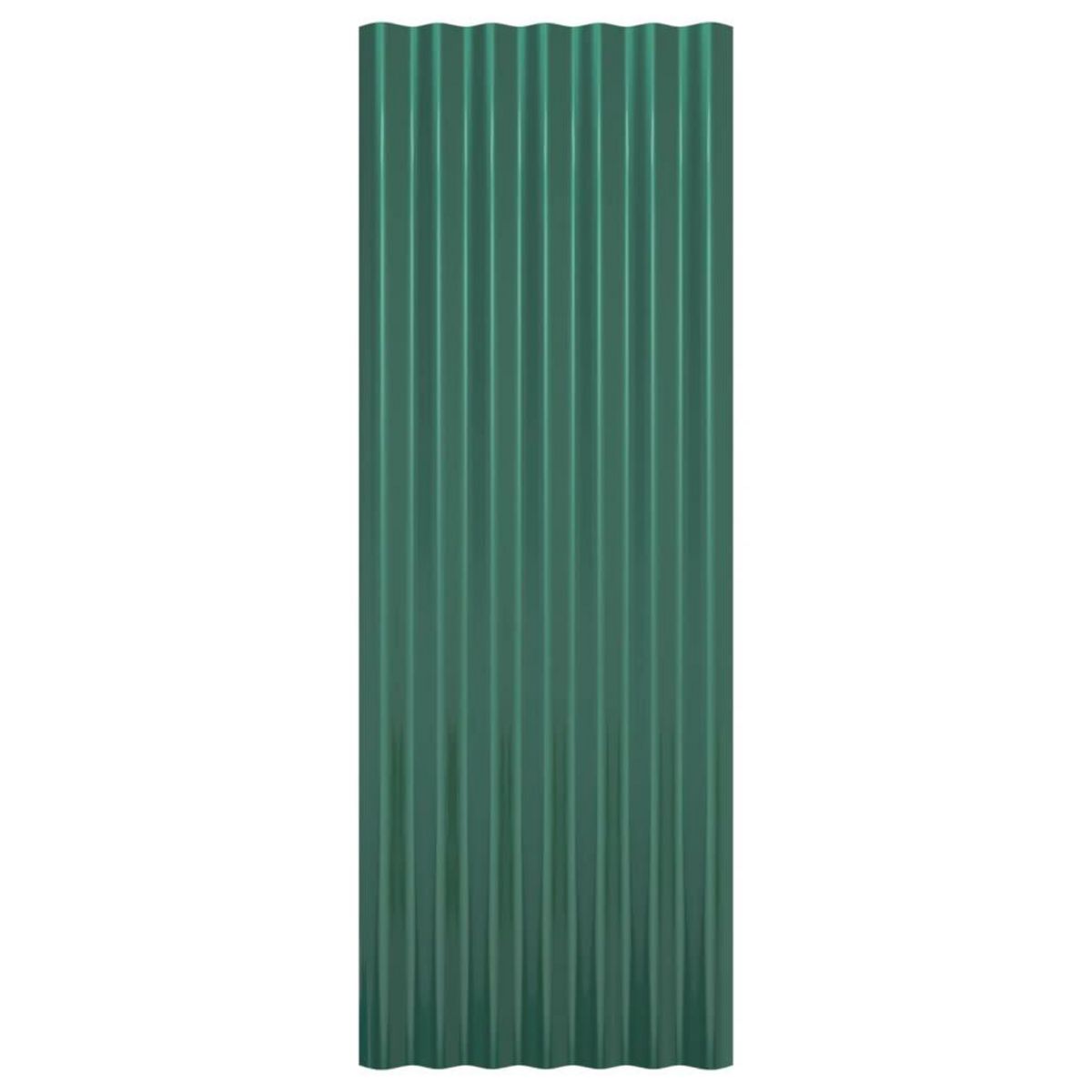 VIDAXL Panneaux de toiture 12 pcs Acier enduit de poudre Vert 100x36cm