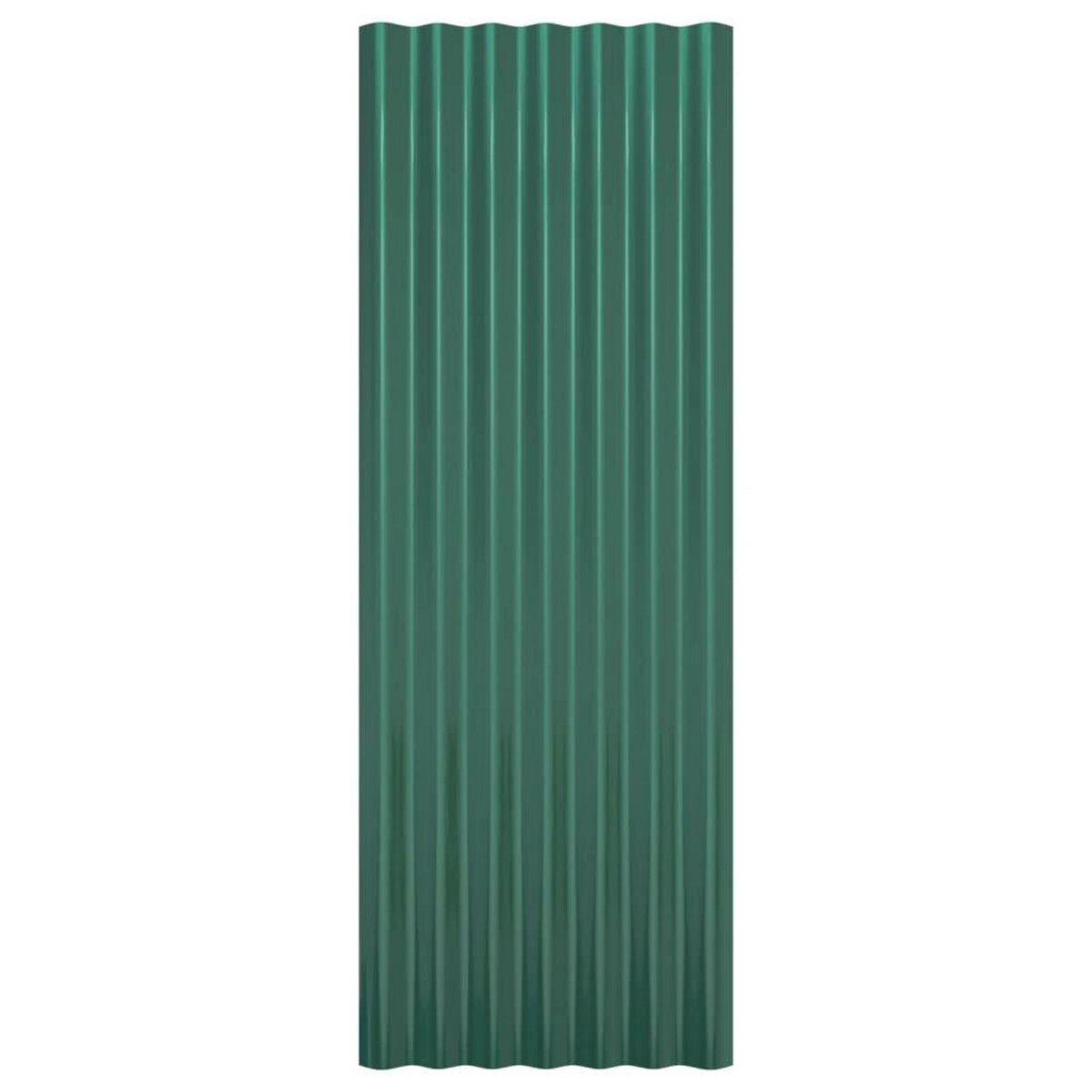 VIDAXL Panneaux de toiture 12 pcs Acier enduit de poudre Vert 100x36cm