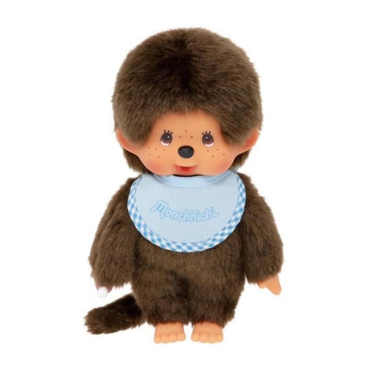 BANDAI Peluche singe - BANDAI - Monchhichi Bavoir Bleu Ciel - 20 cm