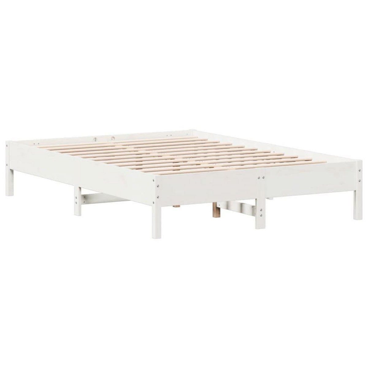 VIDAXL Cadre de lit sans matelas blanc 140x200 cm bois de pin massif