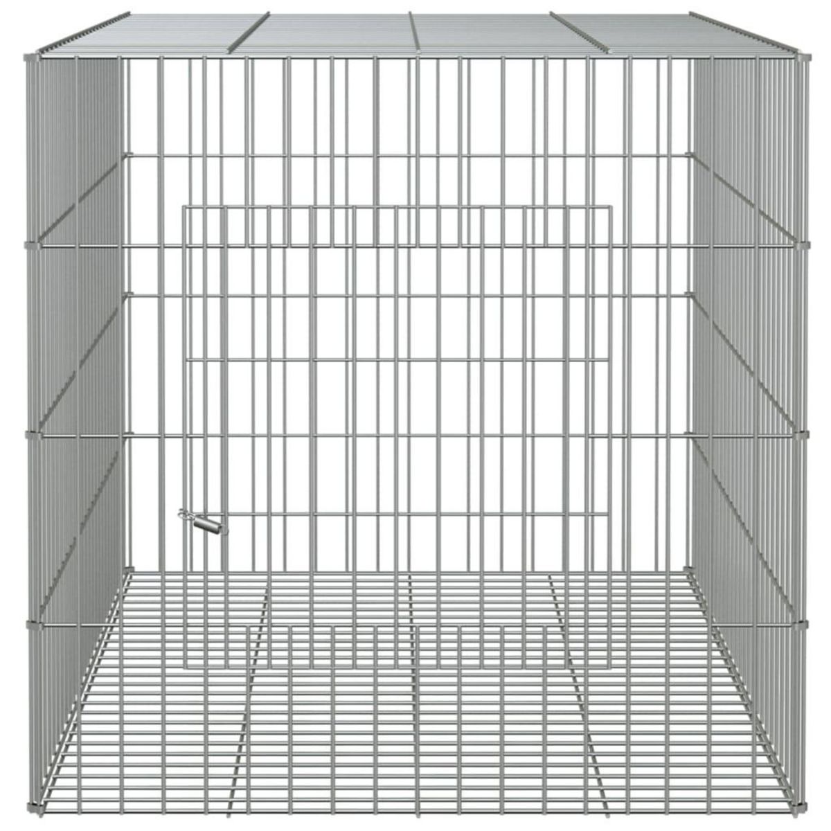 VIDAXL Cage a lapin 78x54x54 cm Fer galvanise