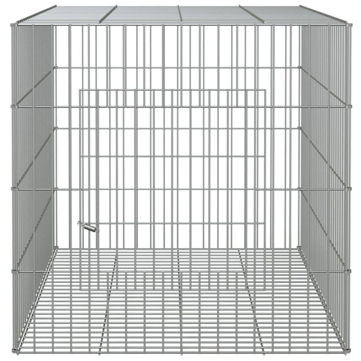 VIDAXL Cage a lapin 78x54x54 cm Fer galvanise