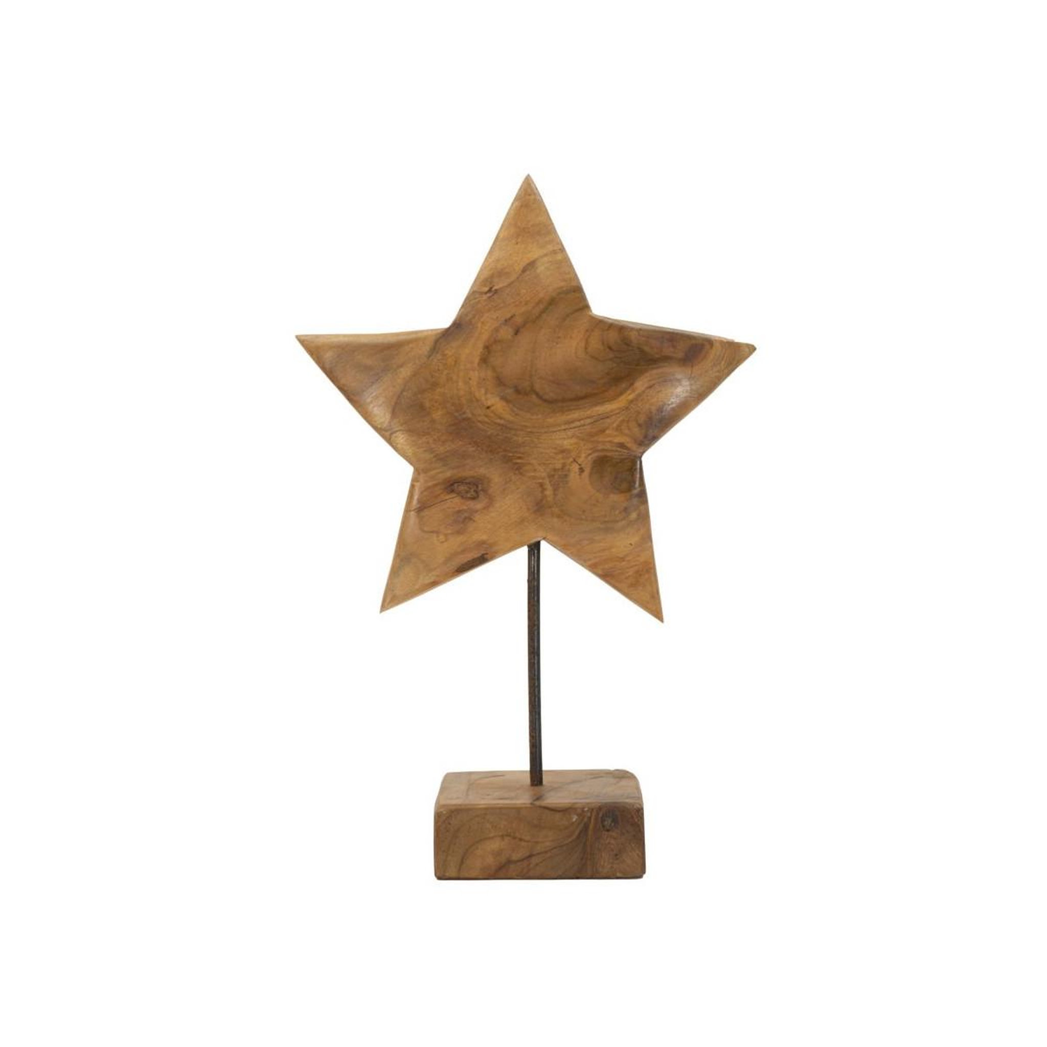 Paris Prix Objet déco en teck  étoile  42cm naturel