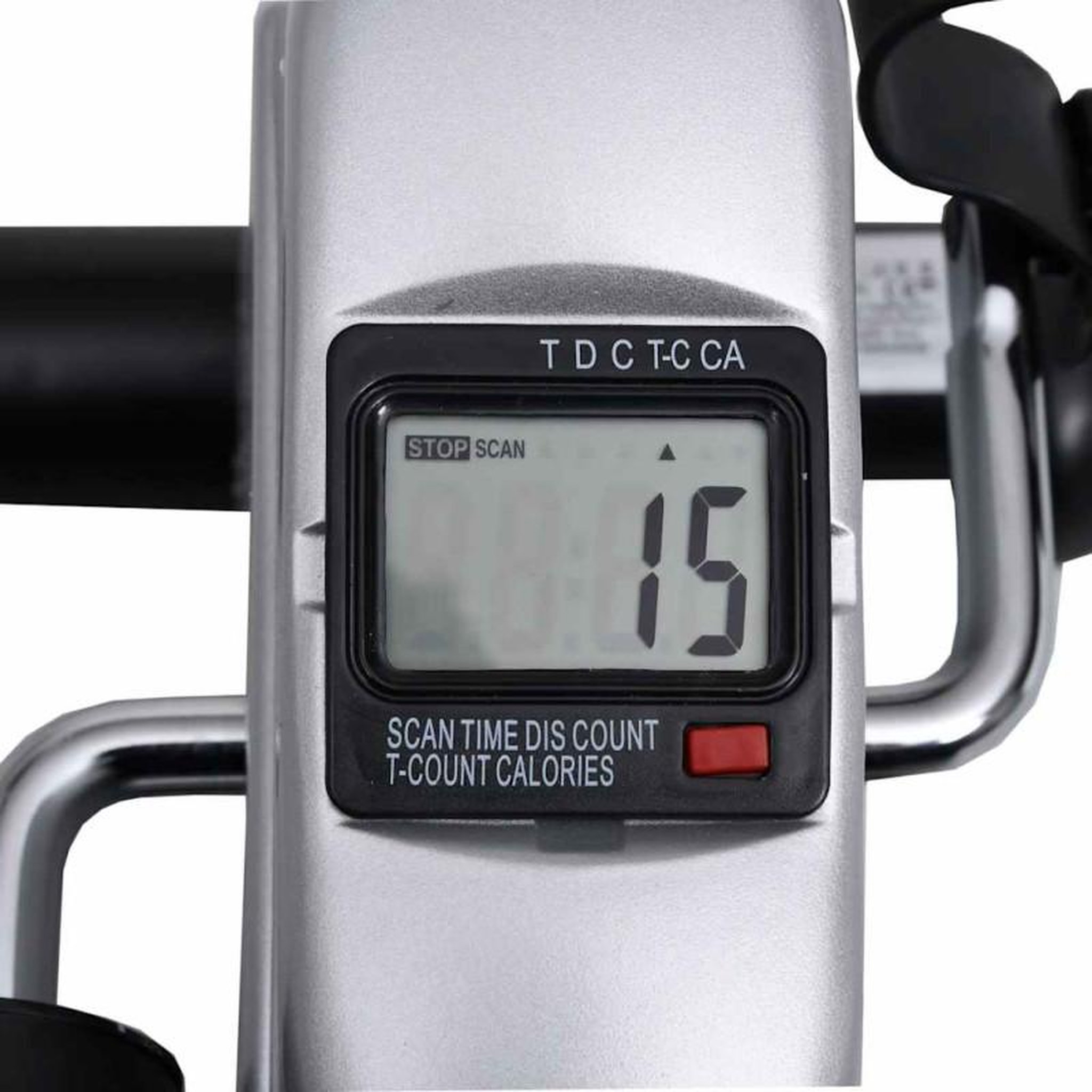 Voir la diapositive 4 : VIDAXL Mini vélo d exercices argent à volant en plastique
