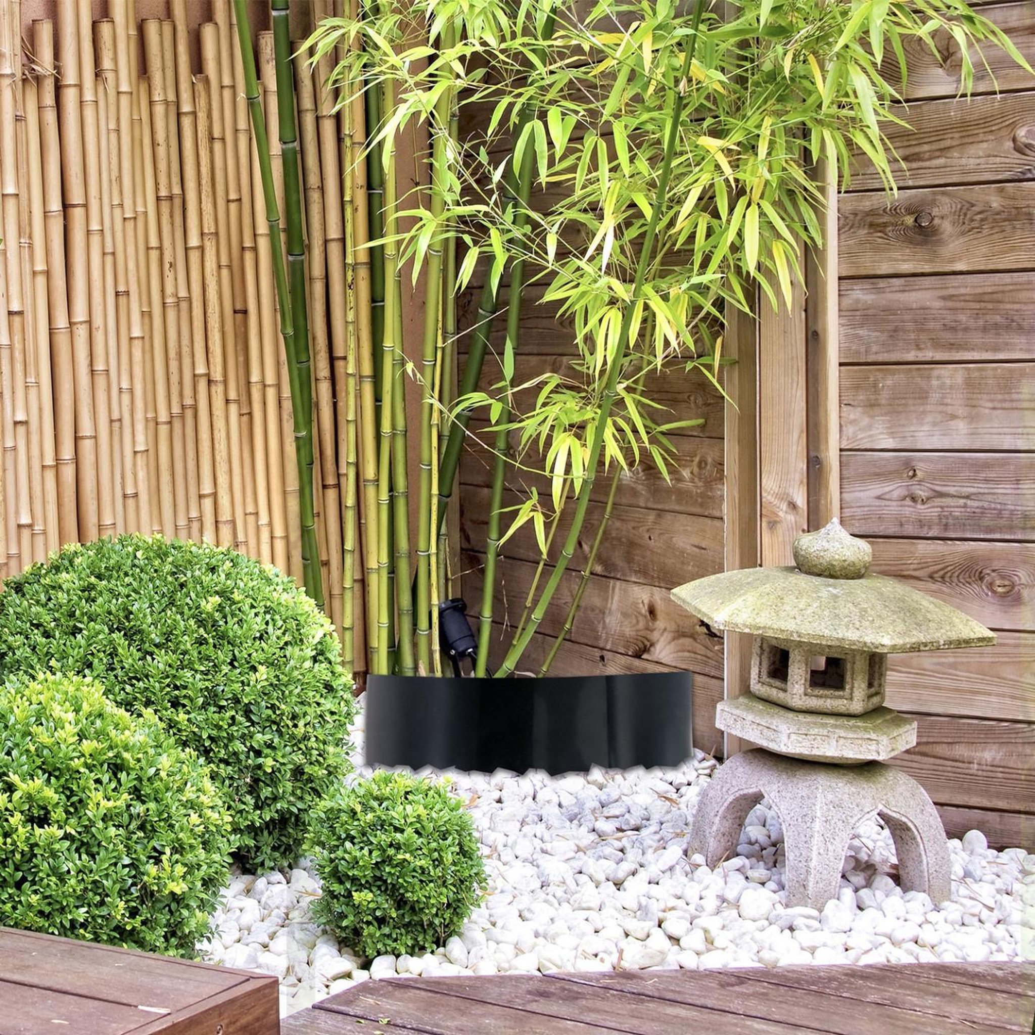Voir la diapositive 5 : ID MARKET Barrière anti-racines bambou 5m 800gr anti-rhizomes h.60 cm
