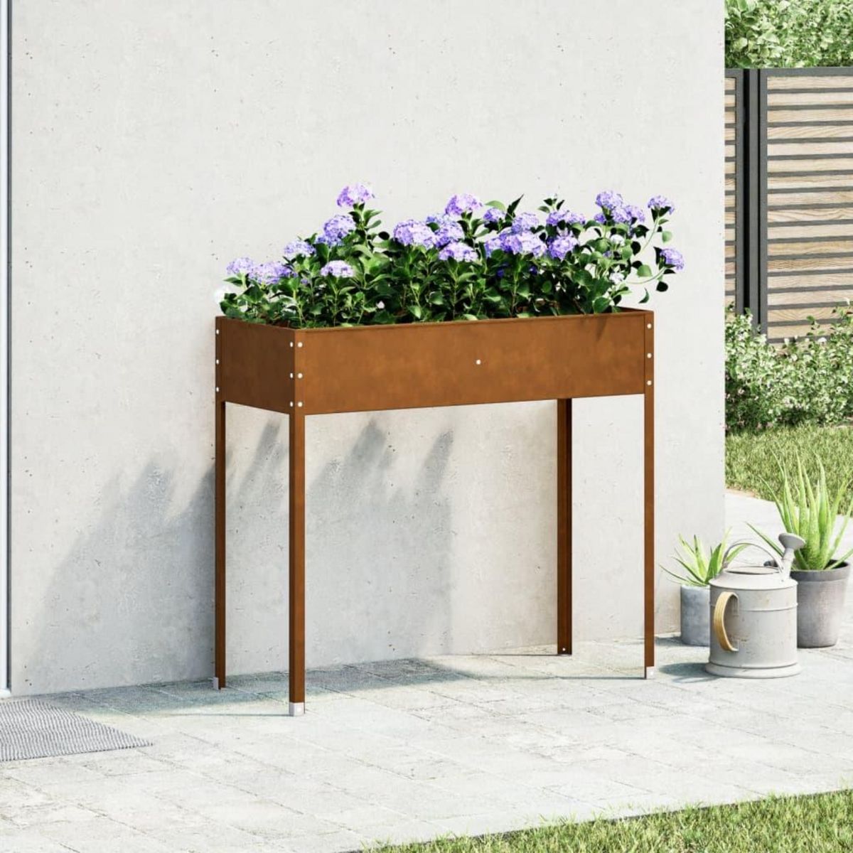 VIDAXL Jardiniere 100,5x40,5x90 cm acier resistant aux intemperies