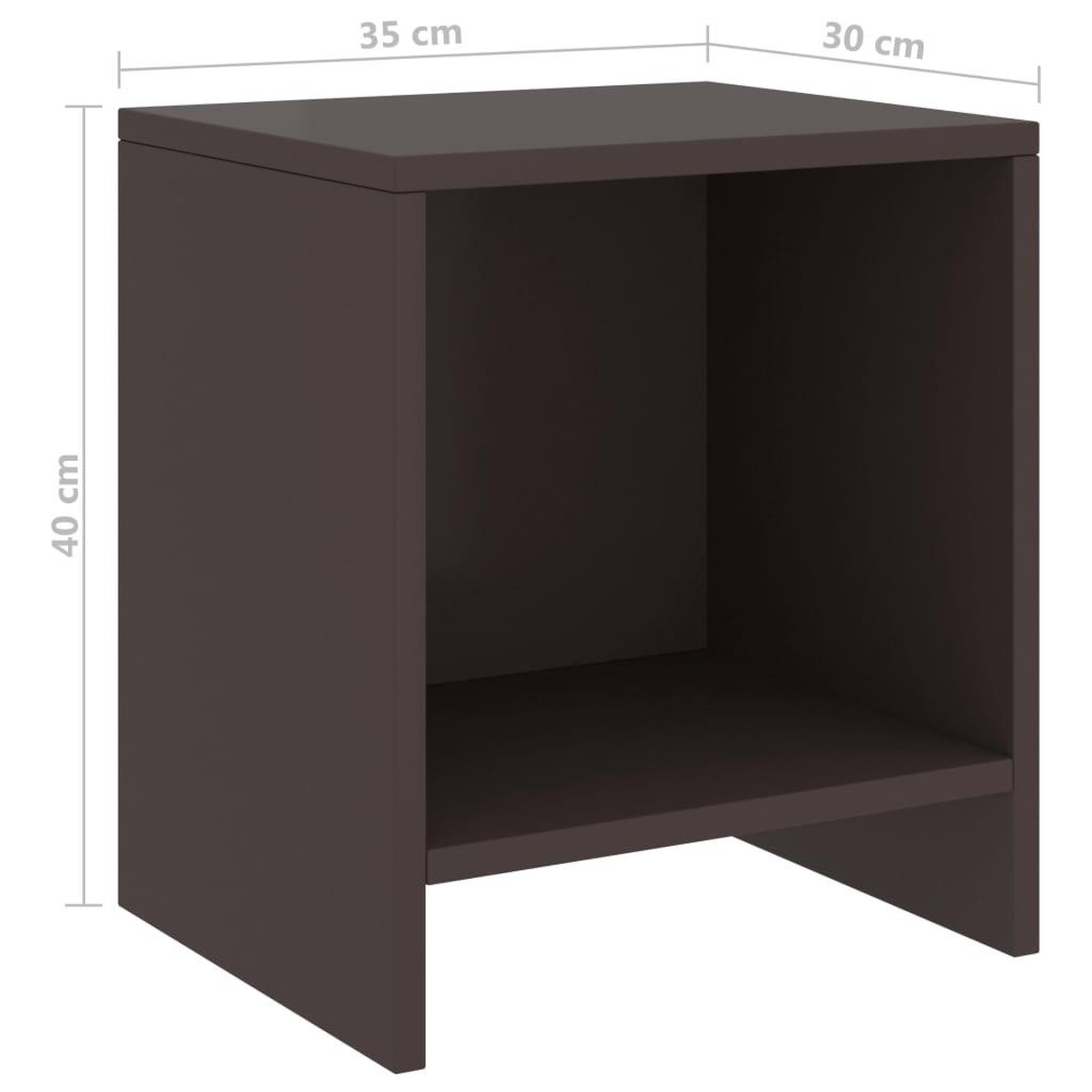 Voir la diapositive 6 : VIDAXL Tables de chevet 2 pcs Marron fonce 35x30x40 cm Bois de pin