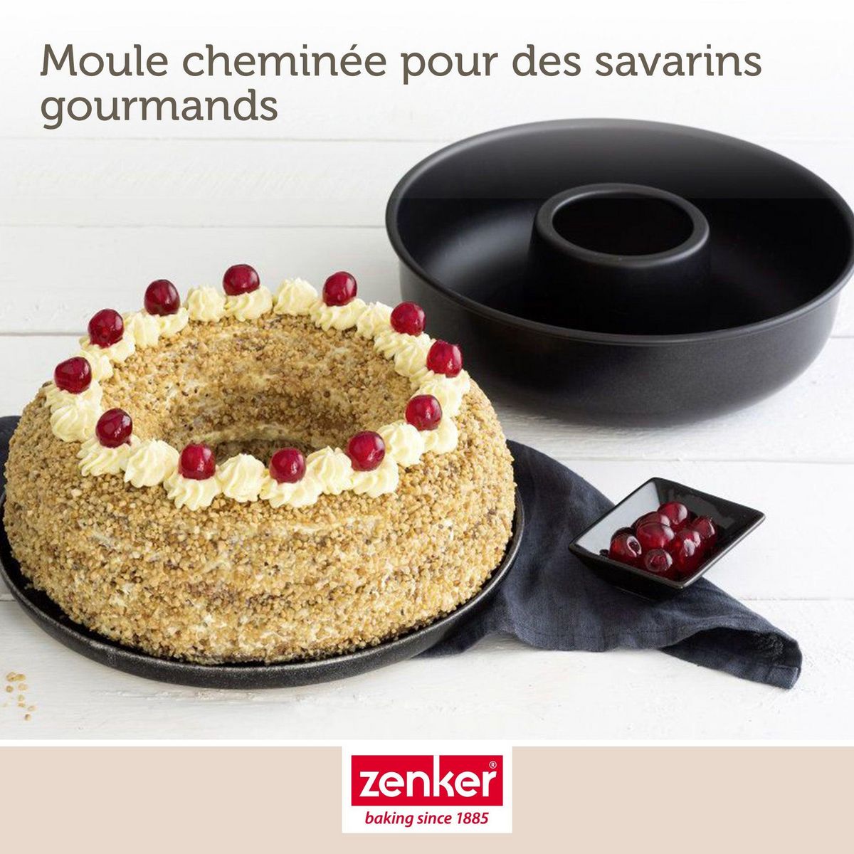 ZENKER Ensemble de 2 Moules à savarin 28 cm Zenker Black Metallic
