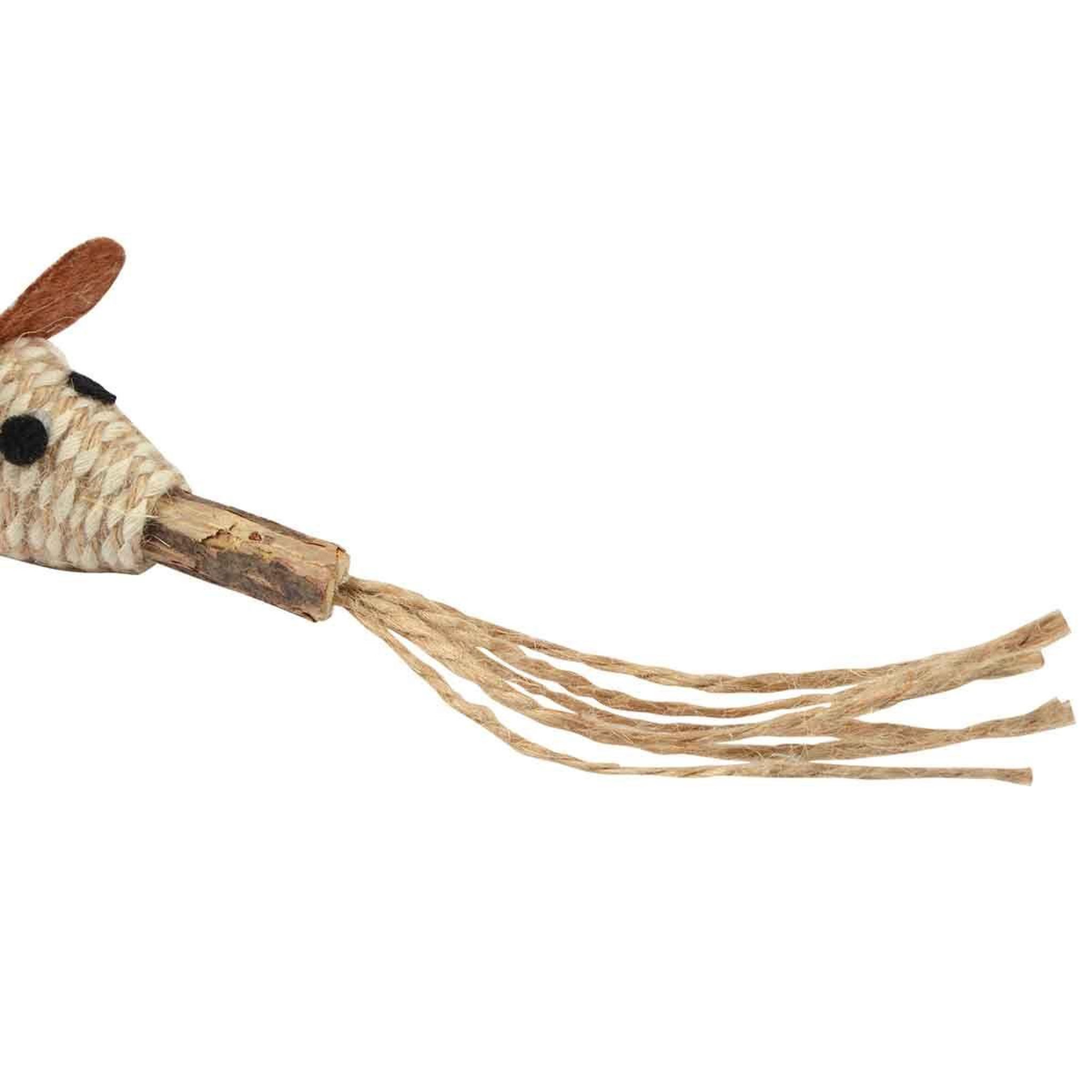 Voir la diapositive 3 : LOVE STORY Jouet souris pour chat  matatabi  12cm naturel
