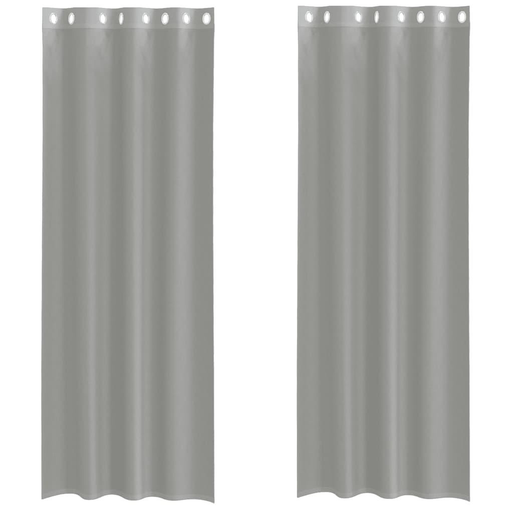 Voir la diapositive 2 : VIDAXL Rideaux en voile avec œillets 2 pcs gris clair 140x260 cm