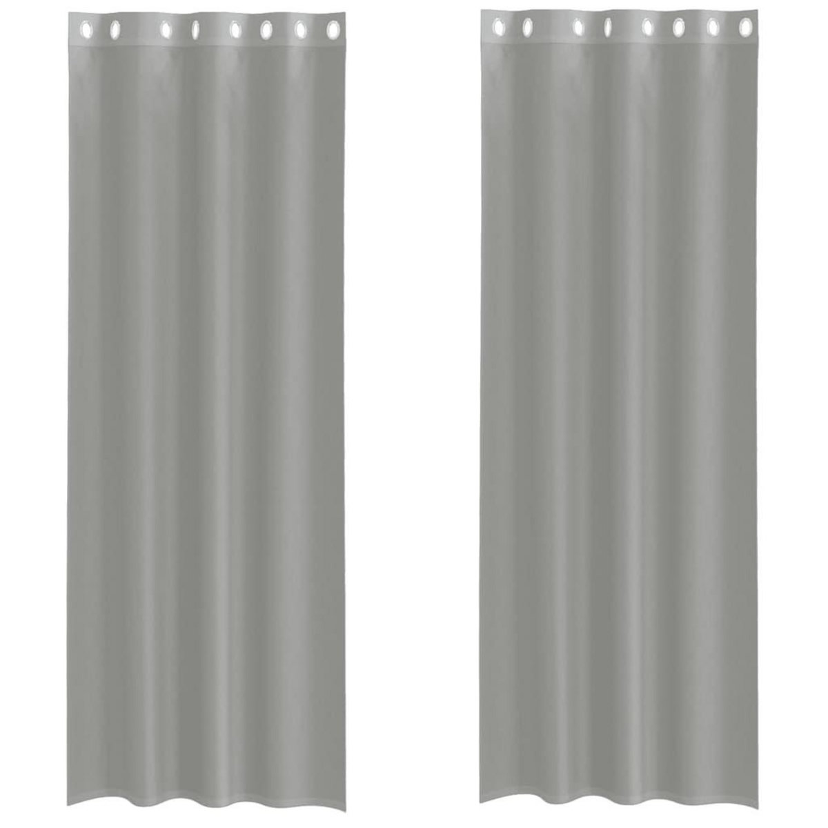 VIDAXL Rideaux en voile avec œillets 2 pcs gris clair 140x260 cm