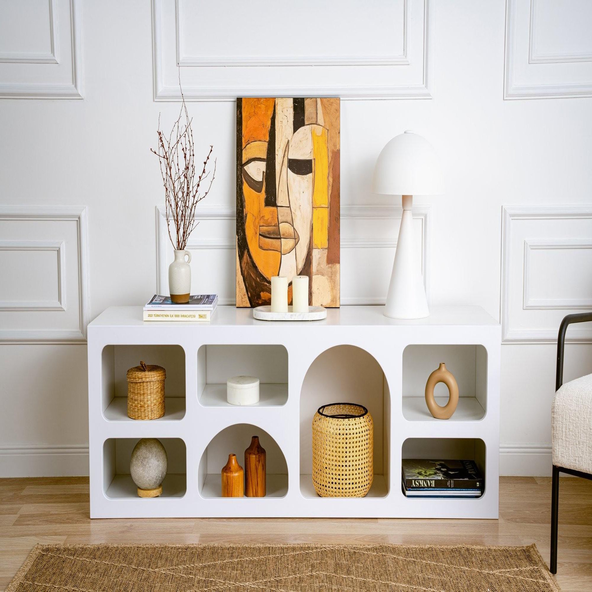 Voir la diapositive 2 : Habitat et Jardin Buffet en bois  Ferlis  - 160 x 40 x 51 cm - Blanc