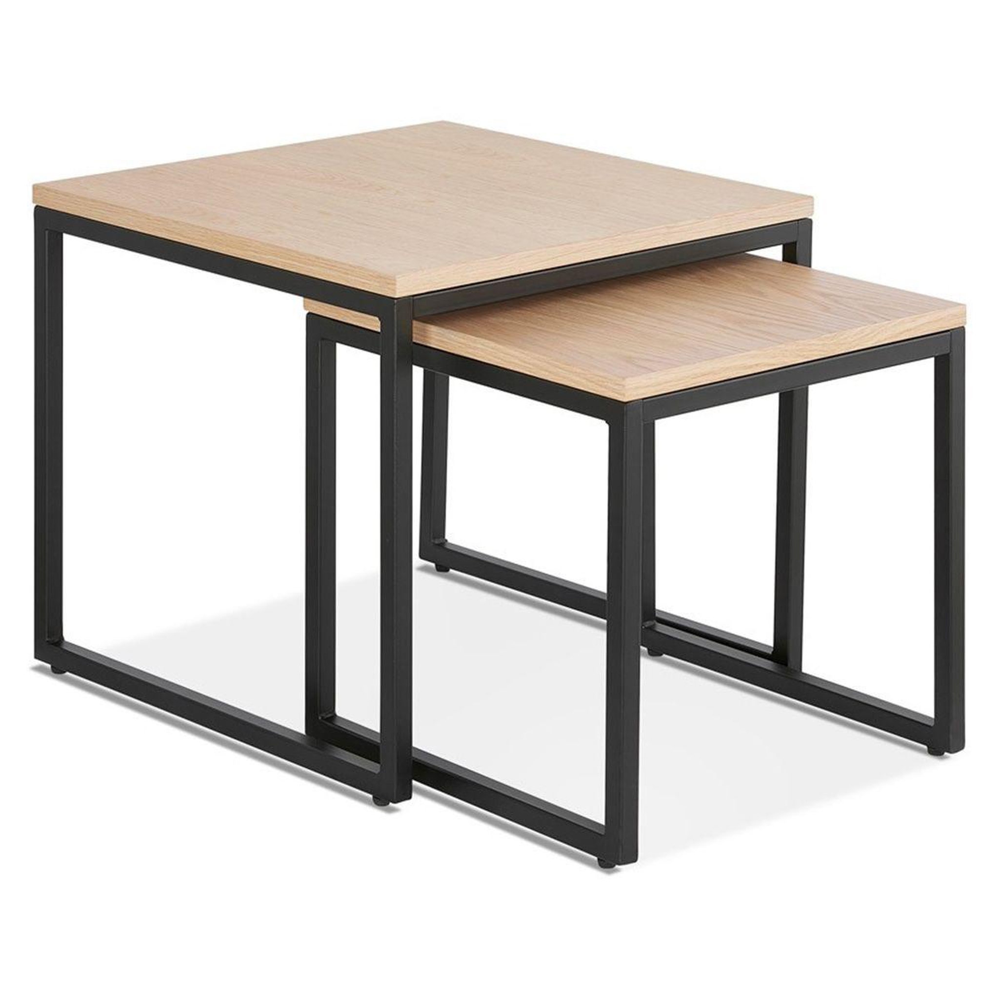Voir la diapositive 1 : Paris Prix Lot de 2 tables gigognes bois  lyna  50cm naturel