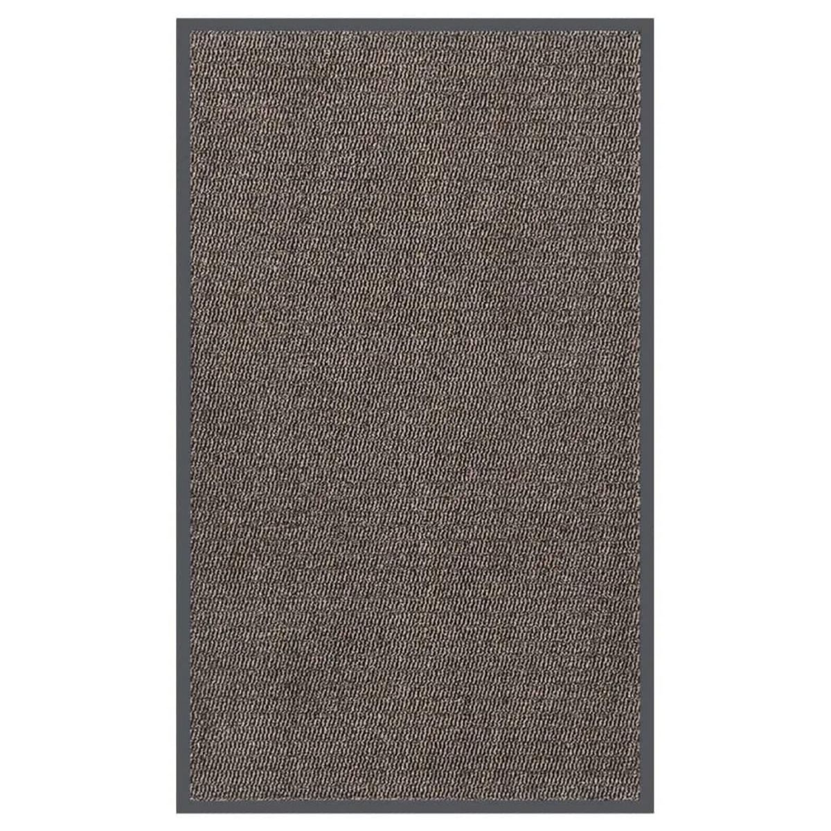 VIDAXL Paillasson touffete 90x150 cm Marron fonce