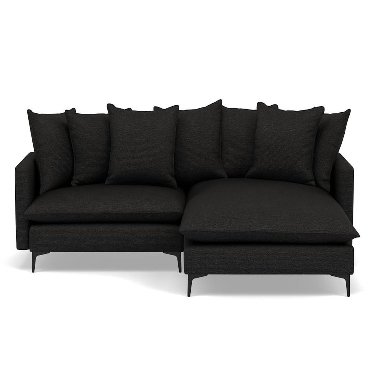 LISA DESIGN Madison - canapé d'angle réversible 4 places en tissu texturé