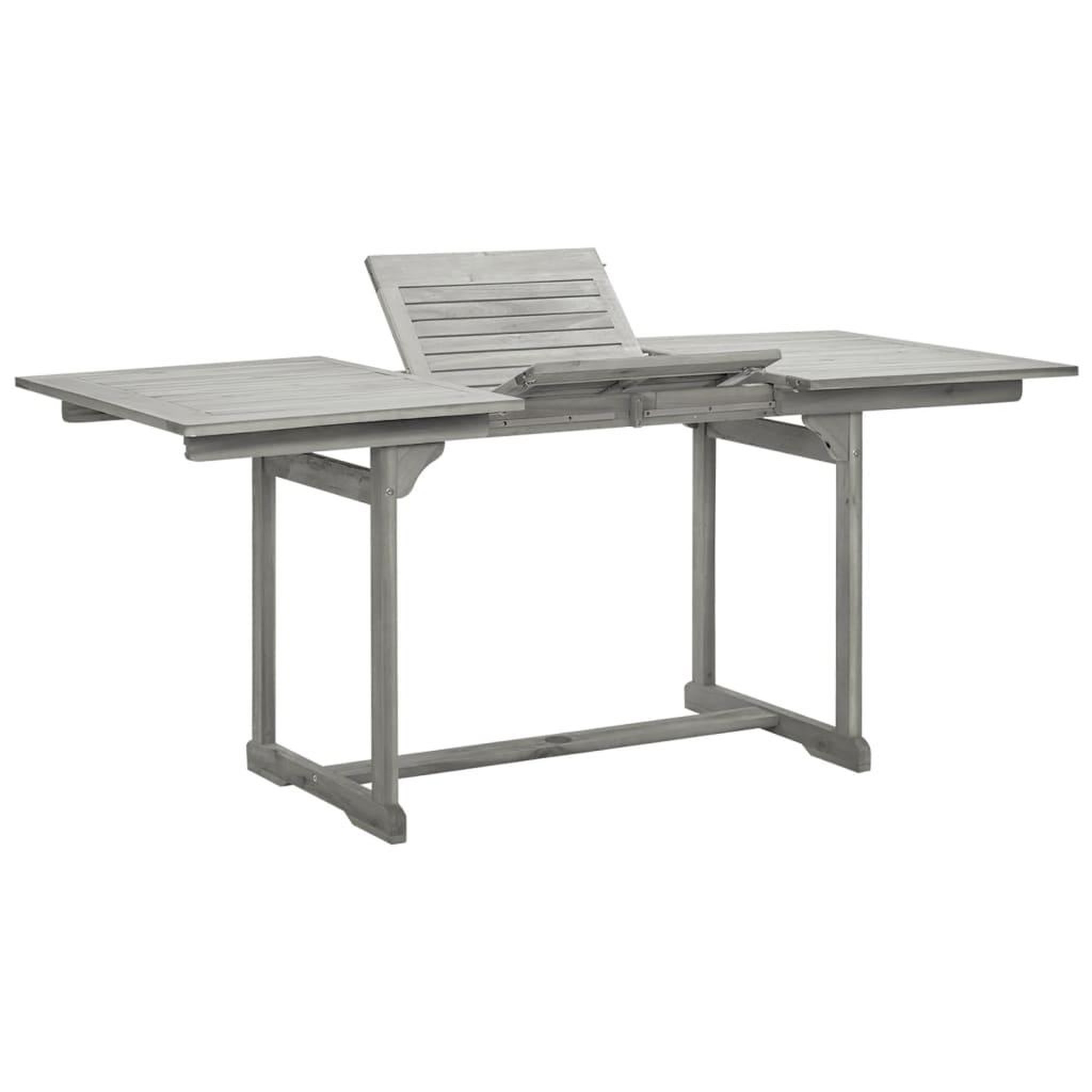 Voir la diapositive 1 : VIDAXL Table a dîner de jardin (120-170)x80x75 cm Bois d'acacia massif