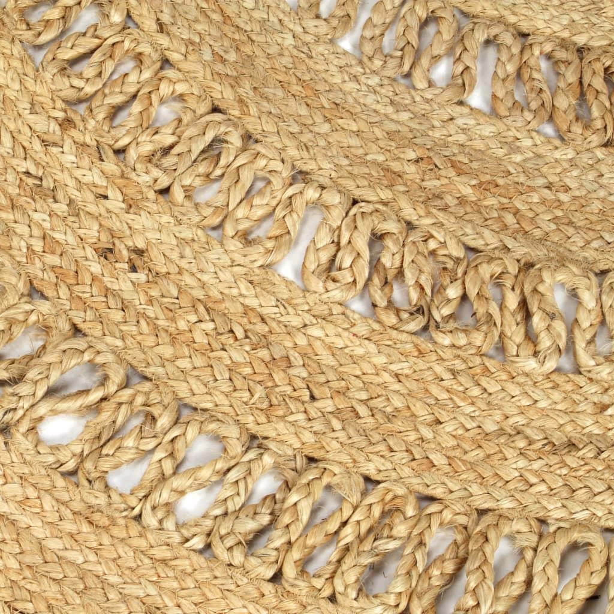 Voir la diapositive 5 : VIDAXL Tapis fait a la main Jute tressee 120 cm