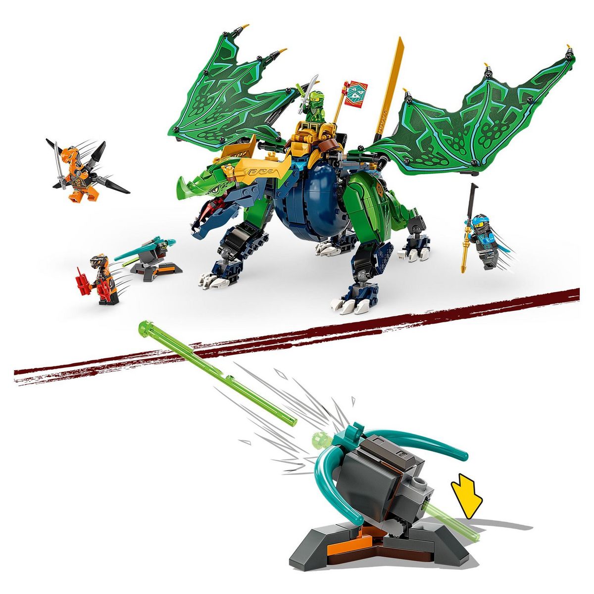 LEGO Ninjago 71766 - Le dragon légendaire de Lloyd, Jouet pour Filles et Garçons +8 Ans avec Figurines Serpent Vipère et Python avec bannière de mission à collectionner