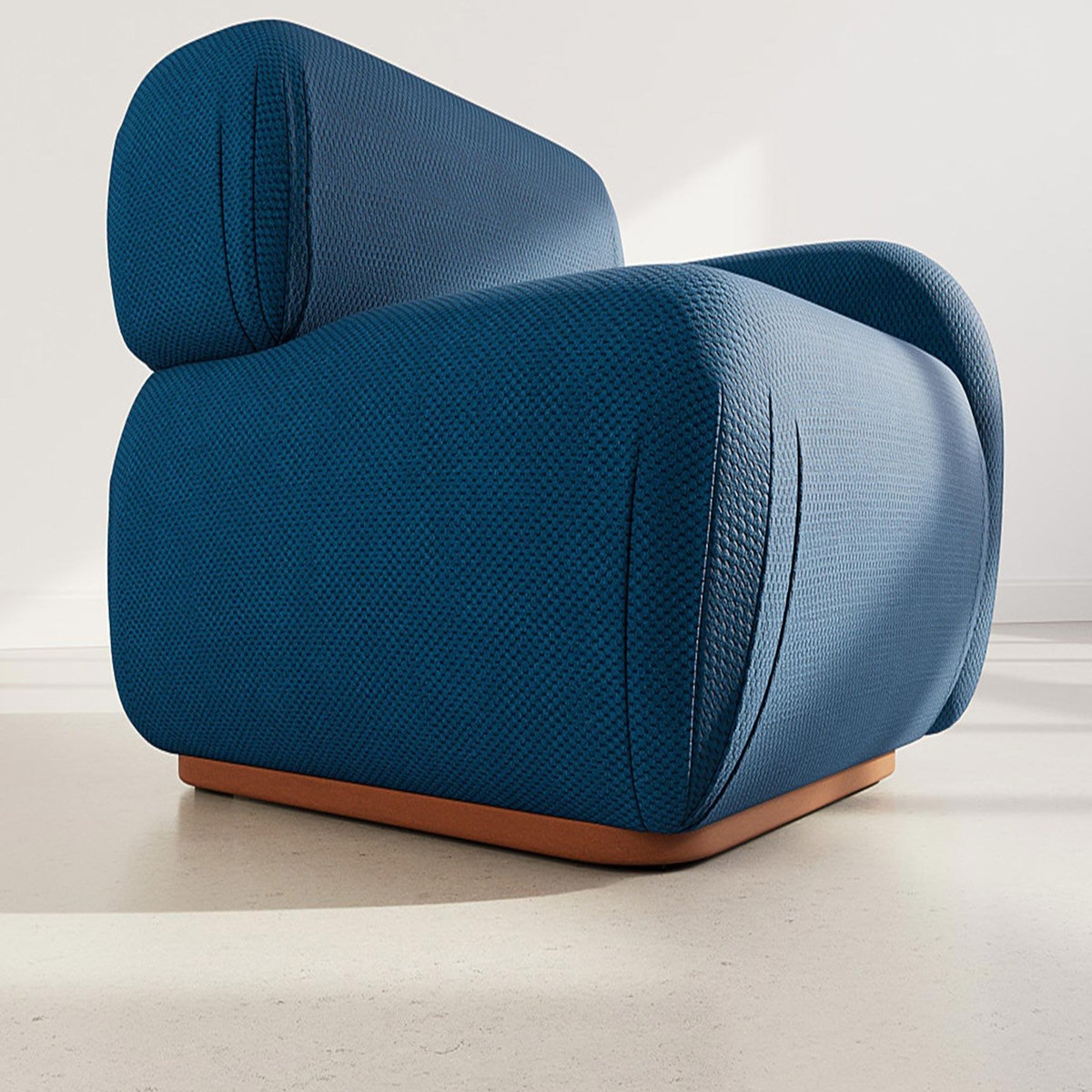 LISA DESIGN Penelope - module d'assise droit en velours texturé